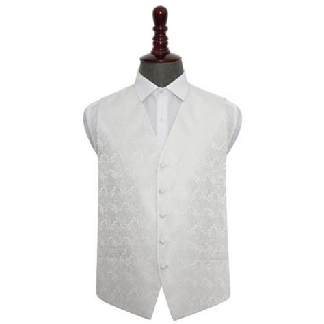 Men S Paisley Ivory Wedding Waistcoat