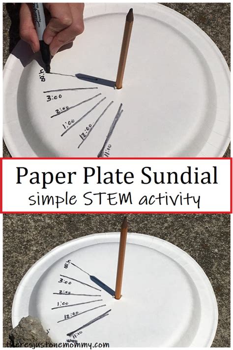 Paper Plate Sundial Stem Activity There S Just One Mommy