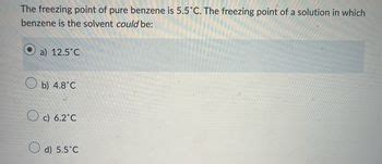 Answered The Freezing Point Of Pure Benzene Is Bartleby