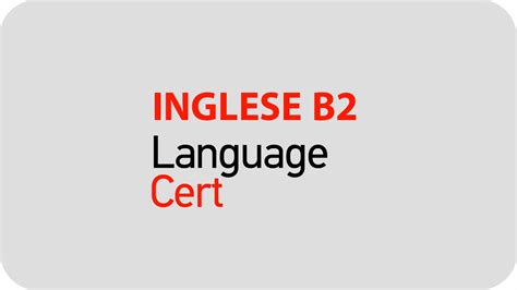 Certificazione Lingua Inglese B