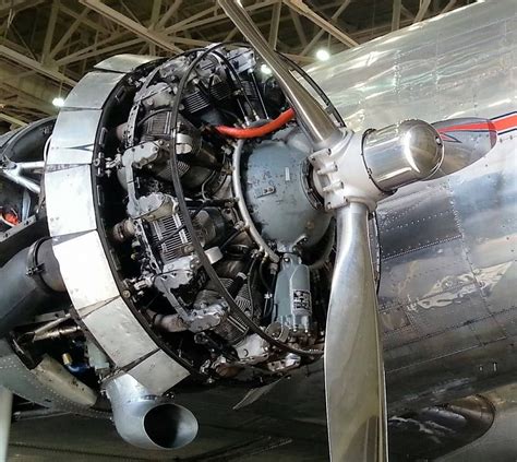 Wright R 1820 Cyclone 9 Air Cooled Radial Piston Engine Rated At 1 100 Hp On A Douglas Dc 3