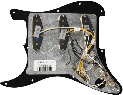 Fender Pre Wired Strat Pickguard Custom Shop Texas Special Sss Black