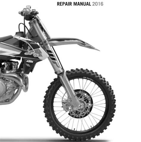 2016 Ktm 450 Sx F Factory Edition Service Repair Manual Ktm Repair Manuals