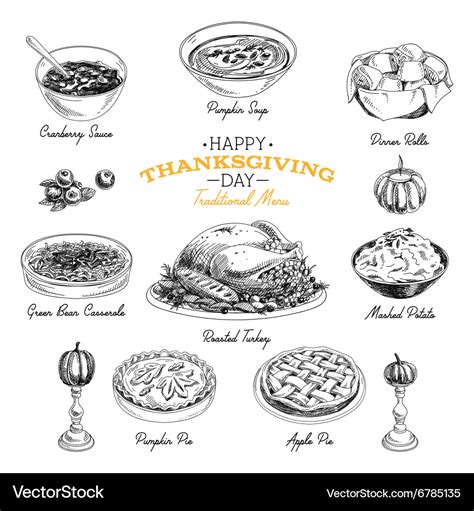 Thanksgiving Food Drawing | Wallpapers Quality