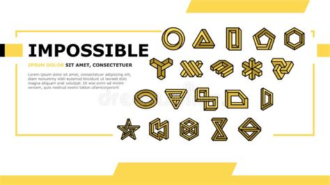 Impossible Geometric Shape Landing Header Vector Stock Photo Image Of