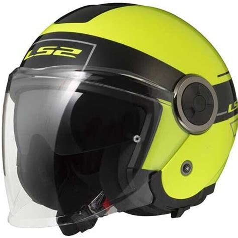 Ls Of Classy Classic Open Face Helmet Black High Vision Yellow L