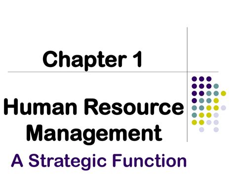 PPT Chapter 1 Human Resource Management PowerPoint Presentation Free