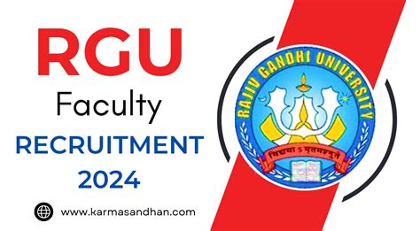 Rgu Faculty Recruitment 2024 Notification Out Check Details