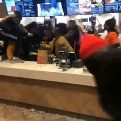 Dramatic Moment Customers Fight Smash And Steal As Brawl Breaks Out In