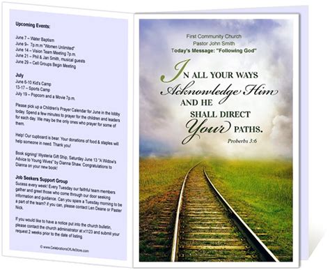 14 Best Printable Church Bulletins Images On Pinterest Church Bulletins Faith Church And