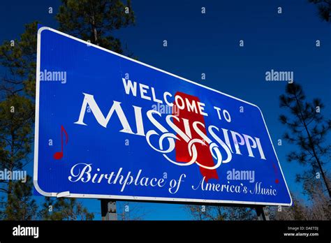 Mississippi Welcome Sign Usa Hi Res Stock Photography And Images Alamy