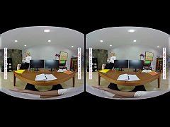 Naughty America Danielle Derek S Boss Uses Her Big Tits And Fills All