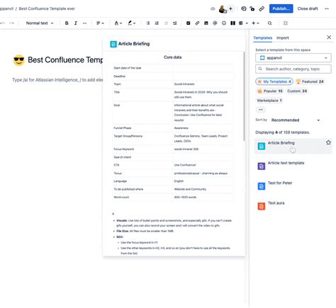 Best Practices For Crafting Confluence Templates Atlassian Community