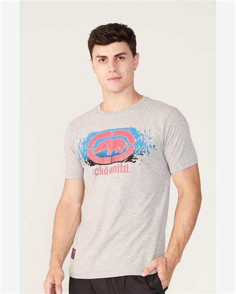 Riachuelo Camiseta Ecko Estampada Bege Mescla