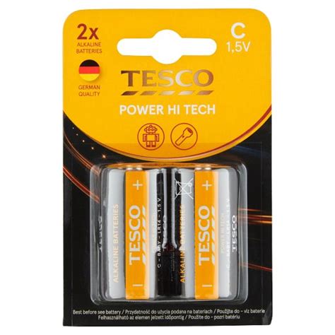 Tesco Power Hi Tech Alkaline Batteries C Pcs Tesco Groceries