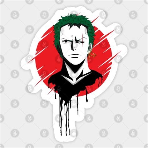 Zoro One Piece Anime Roronoa Zoro Sticker Teepublic