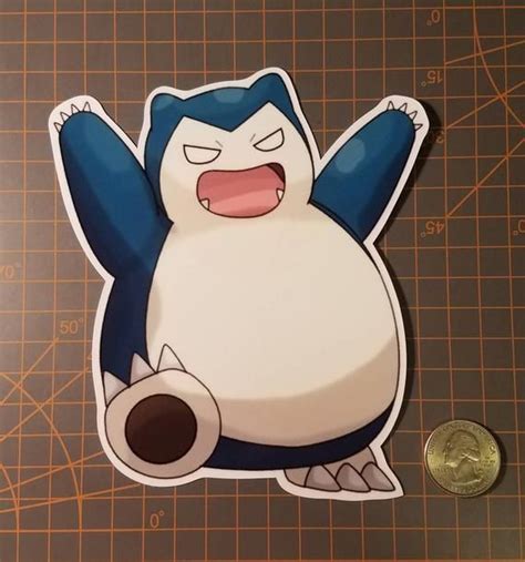 Pokemon Snorlax Sticker Etsy In Pokemon Snorlax Pokemon Snorlax