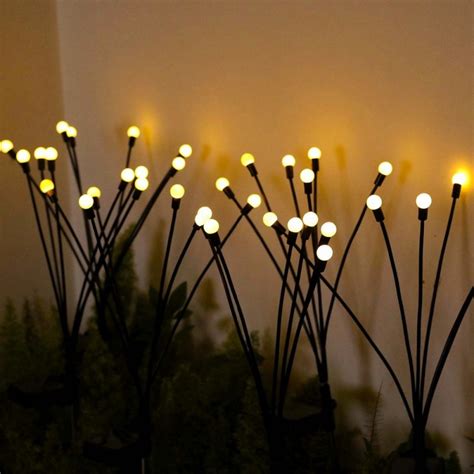 Decorative Solar Powered Firefly Garden Lights Ping Lighting