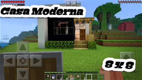 Casa Moderna 8x8 En Minecraft Youtube