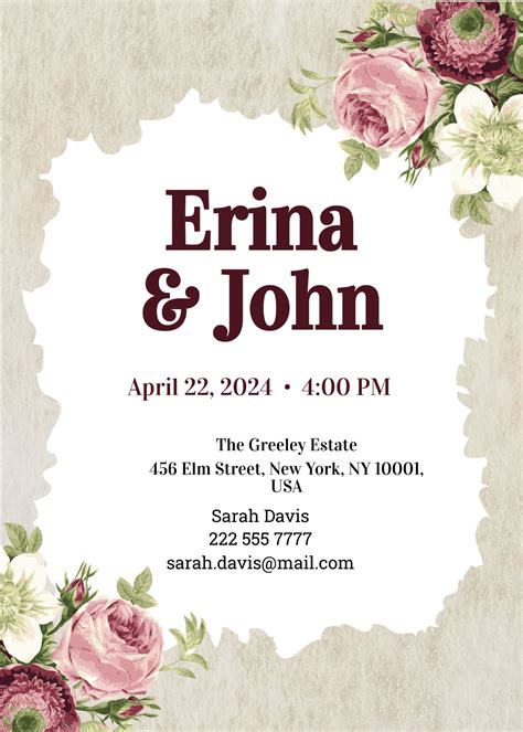 Free Engagement Invitation Template - Edit Online & Download | Template.net