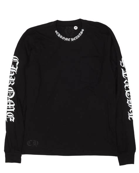 Chrome Hearts Neck Logo Long Sleeve T Shirt