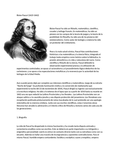 Biografia De Biografia De Pascal Psiquismo