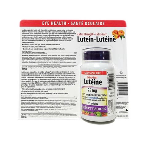 Webber Naturals Lutein Mg Softgels Lifeplus Natural Health