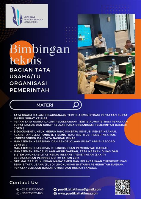 BIMTEK PELATIHAN TATA USAHA /TU INSTANSI PEMERINTAH 2023/2024 - Jadwal ...