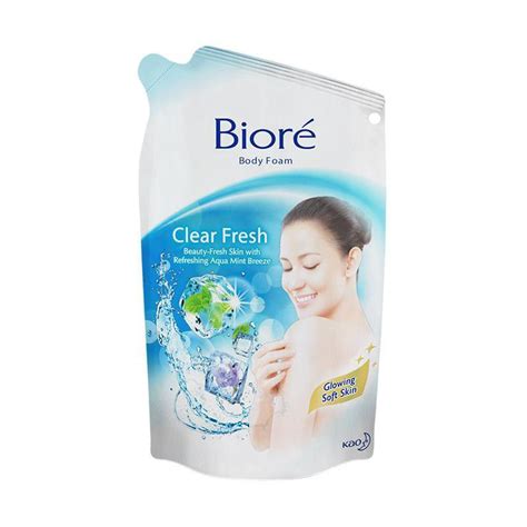 Jual Biore Body Foam Clear Fresh Refill 450ml Shopee Indonesia