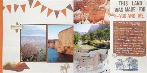 This Land Was Made For You And Me Scrapbooking Layouts Travel Scrapbook