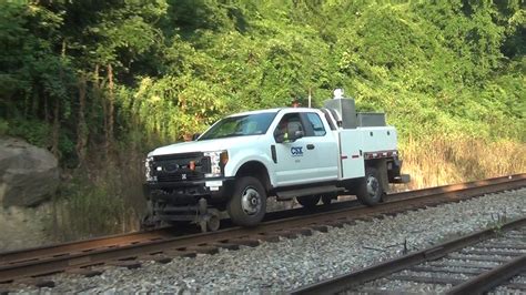 Csx Railroad Track Driving Maintenance Truck Youtube