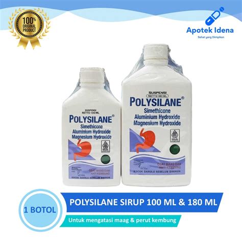 jual polysilane sirup  ml  ml obat maag asam lambung shopee