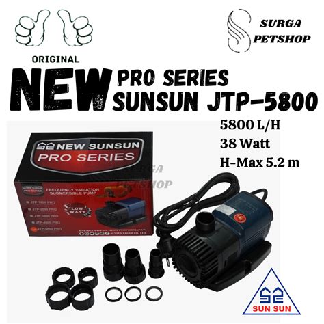 New Sunsun Jtp Pro Series Pompa Air Celup Akuarum Kolam Ikan