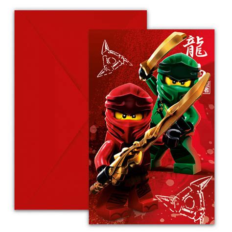 Zaproszenia Z Kopertami Lego Ninjago 6 Szt Procos Sklep EMPIK