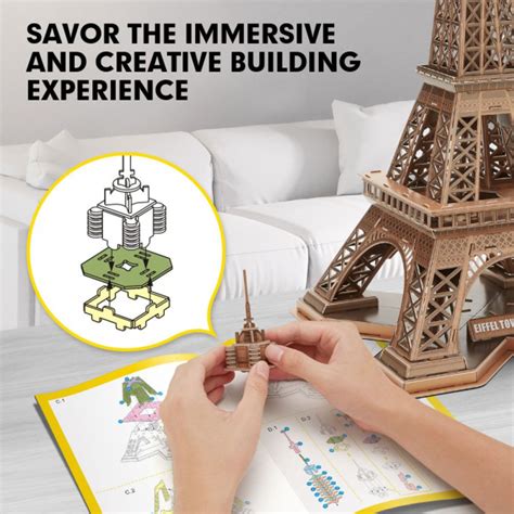 CubicFun Puzzle 3D National Geographic Eiffel Tower Paris 80pcs CBFDS0998H