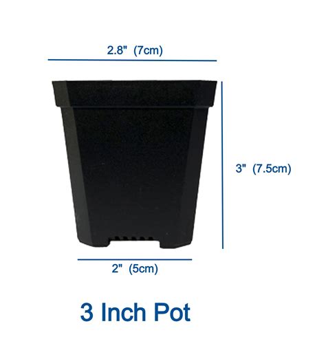 Nursery Flower Pots 3 Inch Square Heavy Duty 10 Pcs Etsy