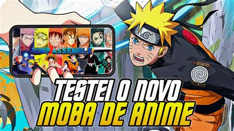 TESTEI O NOVO MOBA DE ANIME JUMP ASSEMBLE DATA DE LANÇAMENTO