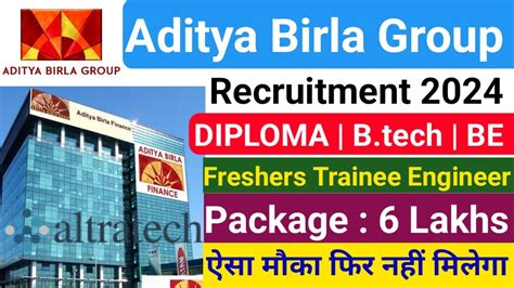 Aditya Birla Group Recruitment 2024 Diploma BE B Tech Job Vacancy