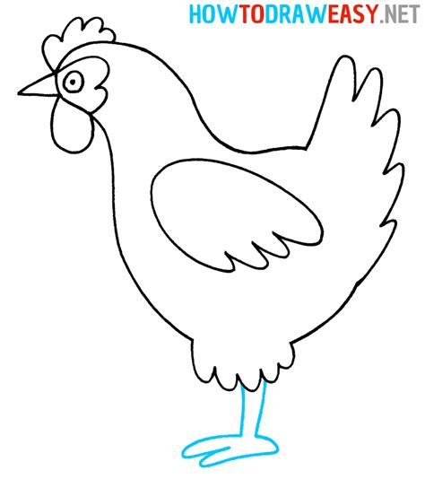 How to Draw a Chicken - Draw for Kids