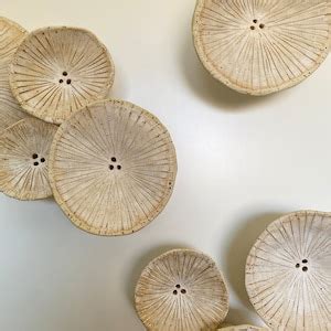 Made To Order Handmade Ceramic Wabi Sabi Wall Hanging Organic Mushroom