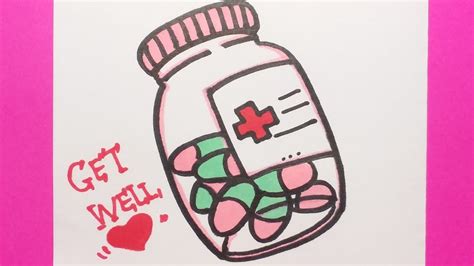 HOW TO DRAW A CUTE PILL BOTTLE EASY YouTube