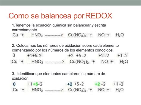 Balanceo De Ecuaciones Por Oxido Reduccion Ppt