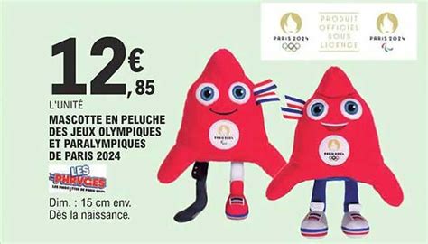 Promo Mascotte En Peluche Des Jeux Olympiques Et Paralympiques De Paris