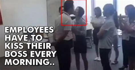 WTF! Female Employees Have To Kiss The Boss On Lips Every Morning In This Chinese Company ...