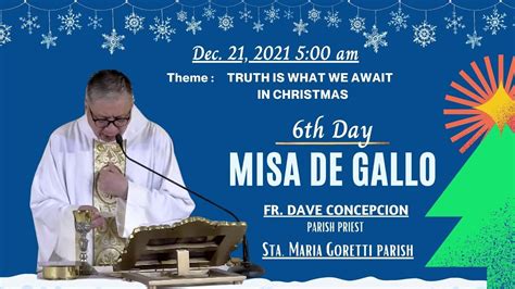 Dec Rosary And Am Holy Mass Th Day Of Misa De Gallo