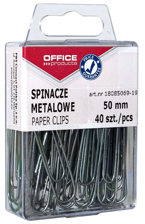 Spinacze metalowe 50mm 40szt biurowe okrągłe 18085069 19 Cena