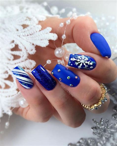 Icy Blue Christmas Nail Designs You Have To Try Archziner