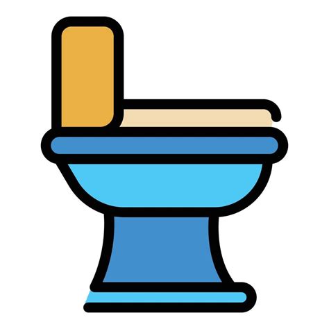 Bathroom Toilet Icon Color Outline Vector Vector Art At Vecteezy