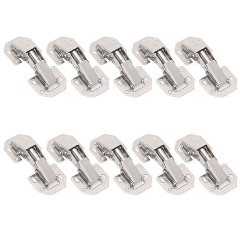 10PCS Cabinet Hinges No Drilling Hole Bridge Shaped Cupboard Door