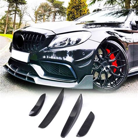 Amazon Mcarcar Kit Real Carbon Fiber Front Bumper Fin Canard For